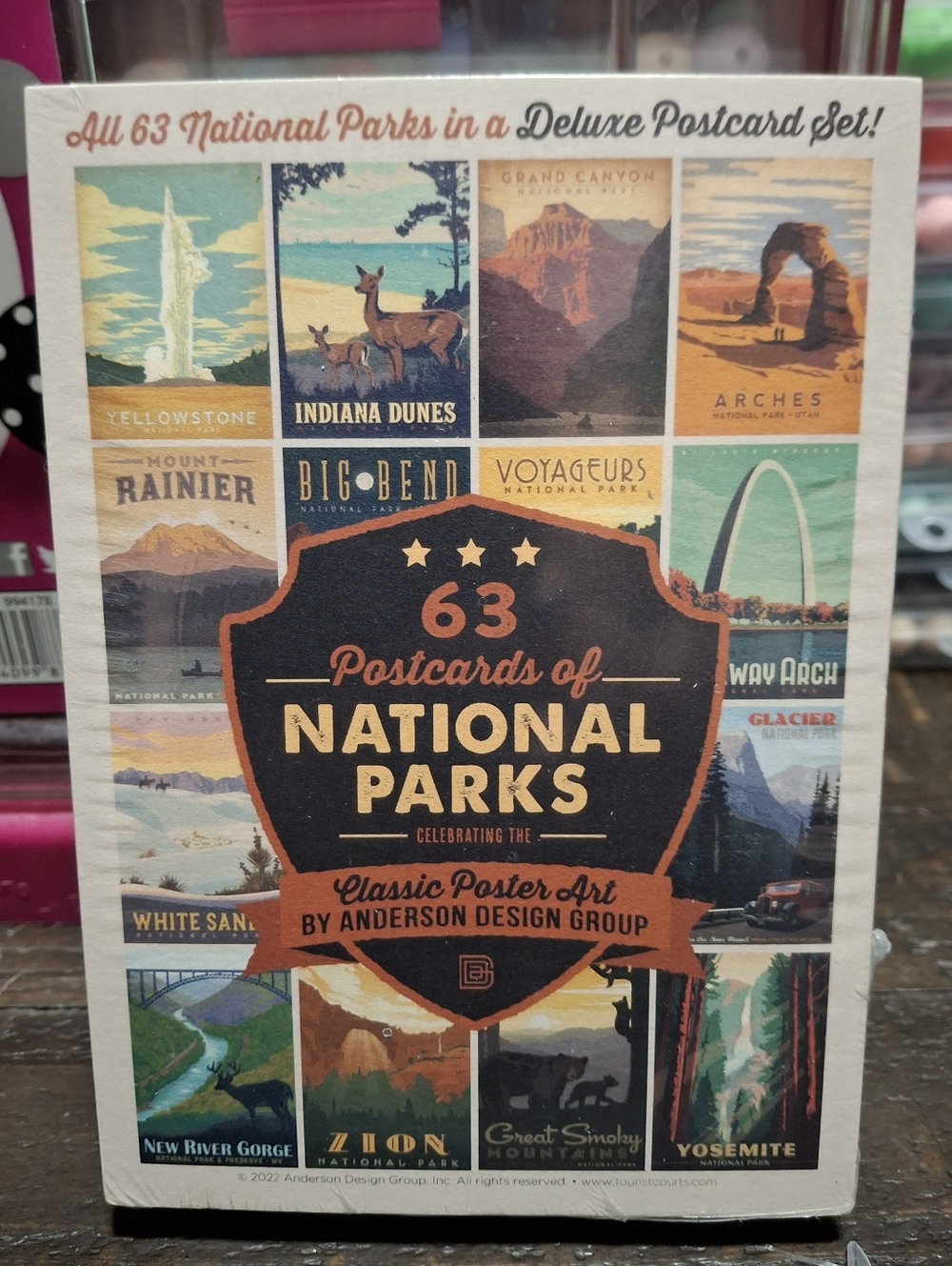 63 Postcards of National Parks Classic Poster Art Set - Multicolor